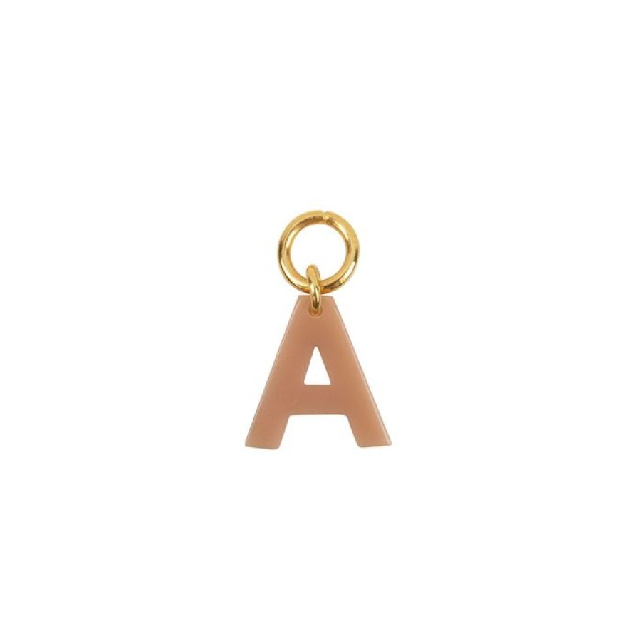 Kettingen Betty Bogaers | Charm Beige Letter Gold Plated