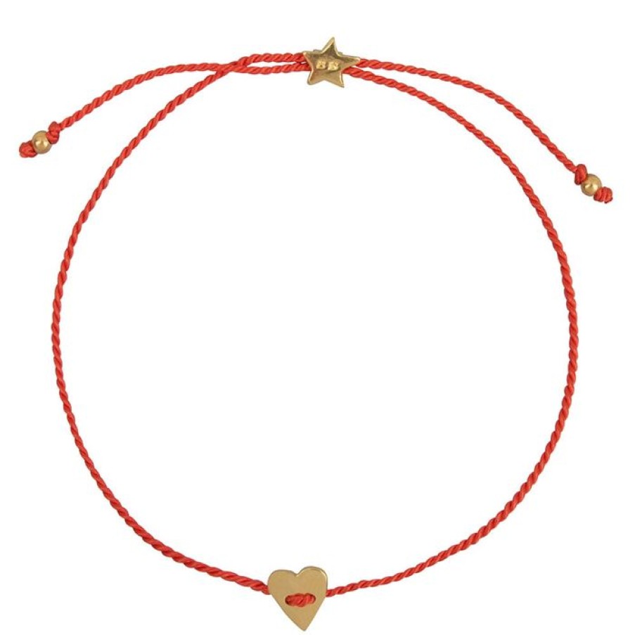 Armbanden Betty Bogaers | Plain Heart Bracelet Red