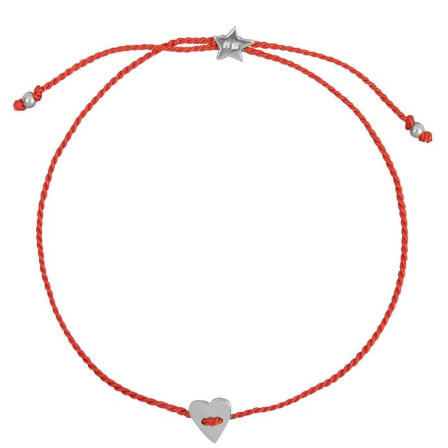 Armbanden Betty Bogaers | Plain Heart Bracelet Red