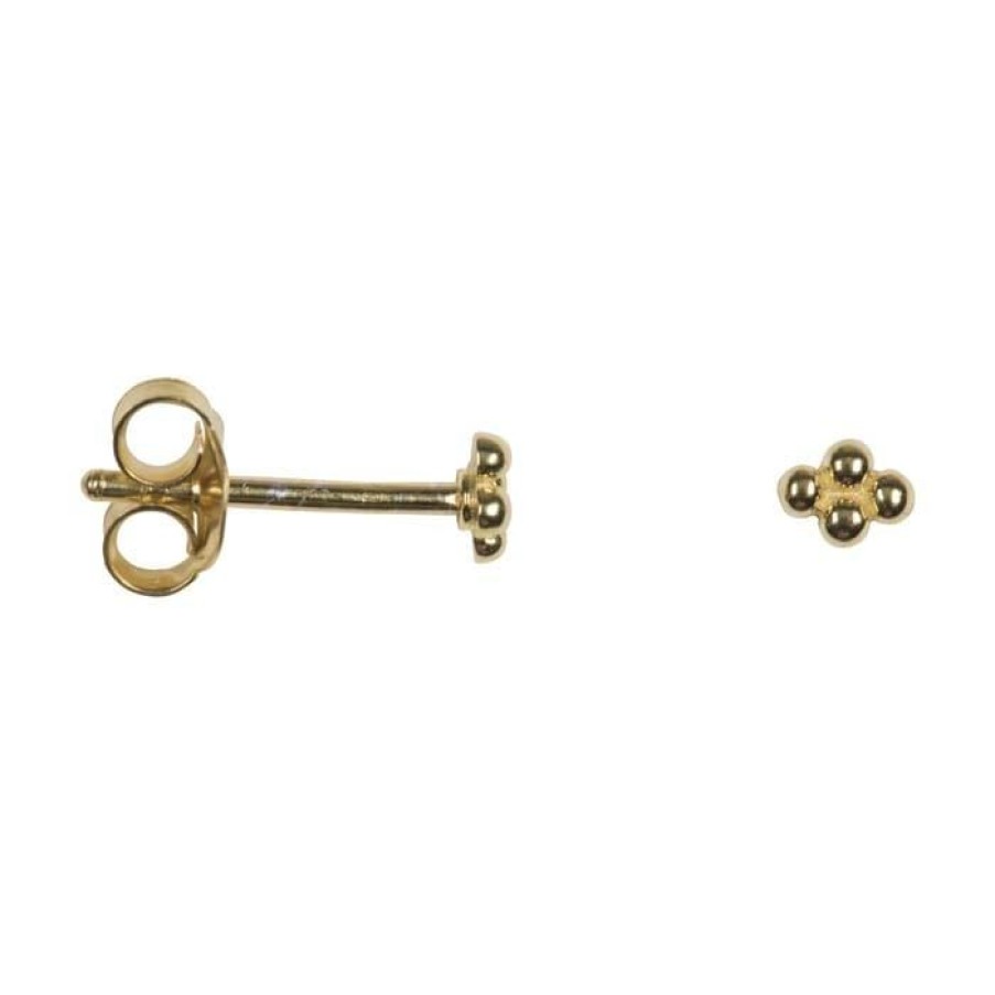 Gelegenheden Betty Bogaers | Four Little Balls Stud Earring Gold Plated