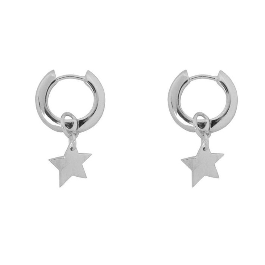 Oorbellen Betty Bogaers | Thick Small Hoop With Star