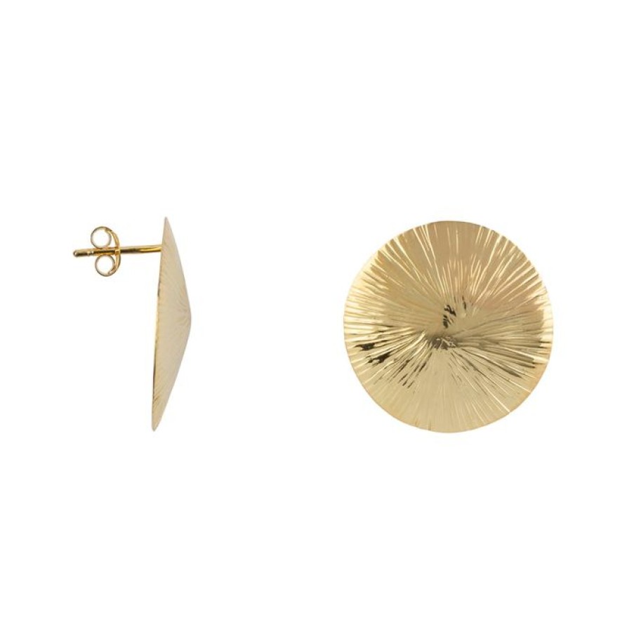 Oorbellen Betty Bogaers | Ribbed Full Moon Earring