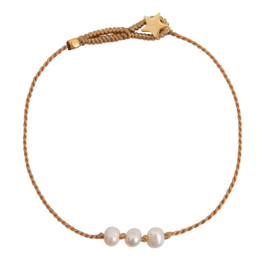 Armbanden Betty Bogaers | Three Pearl Silk Bracelet