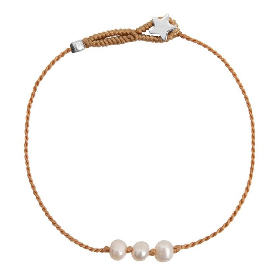 Armbanden Betty Bogaers | Three Pearl Silk Bracelet