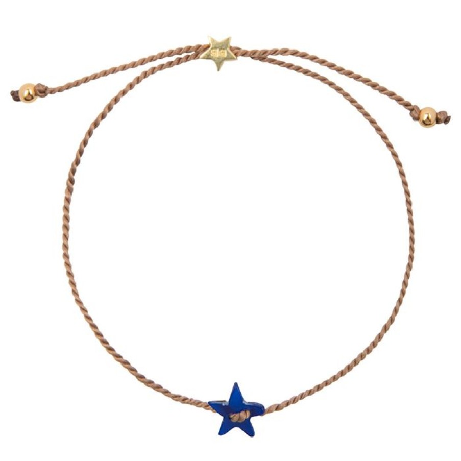 Armbanden Betty Bogaers | Resin Star Bracelet Kobalt Gold