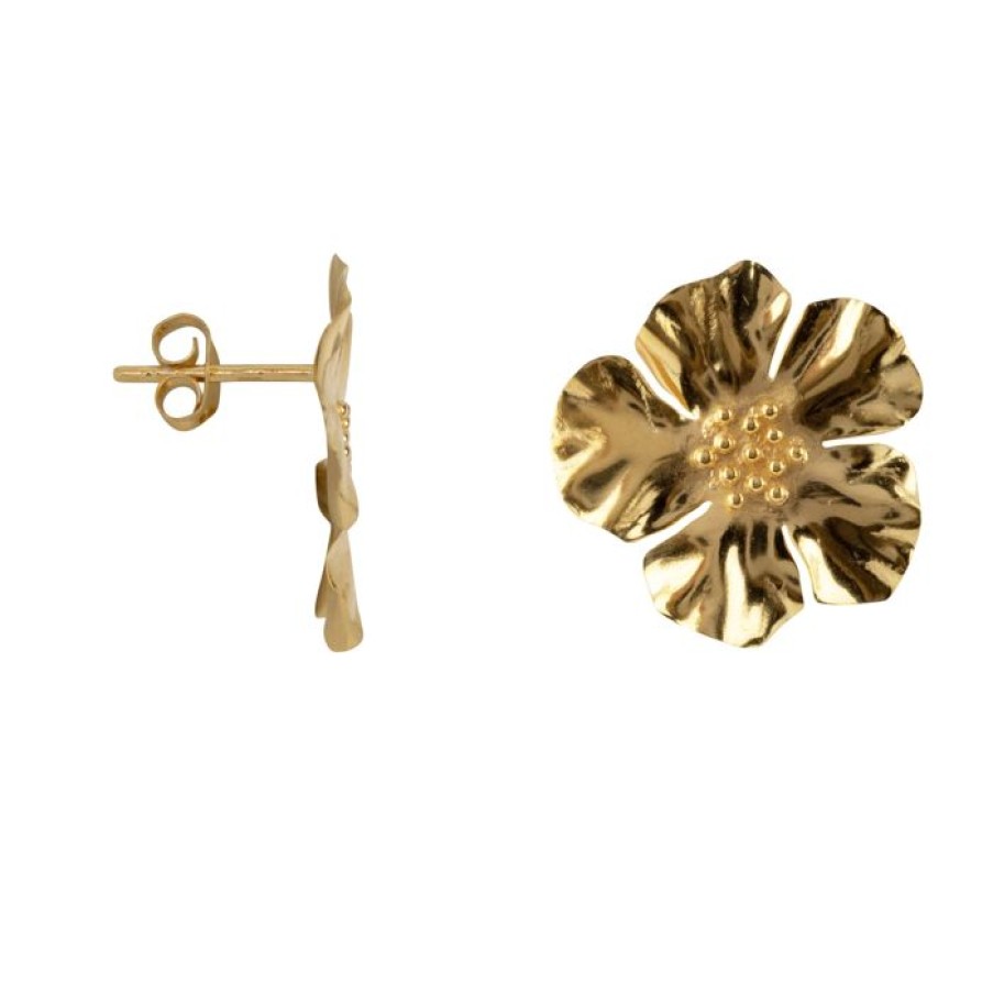 Oorbellen Betty Bogaers | Large Folded Flower Stud Earring