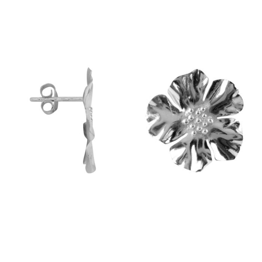 Oorbellen Betty Bogaers | Large Folded Flower Stud Earring