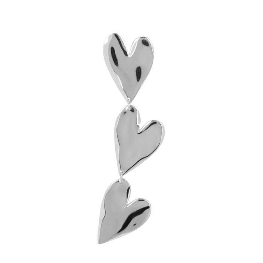 Oorbellen Betty Bogaers | Three Double Heart Earring (One Piece)