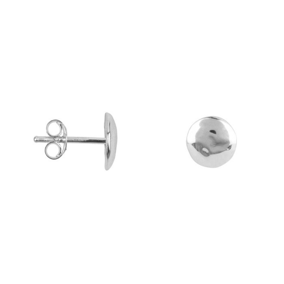 Oorbellen Betty Bogaers | Hammered Small Dot Stud Earring