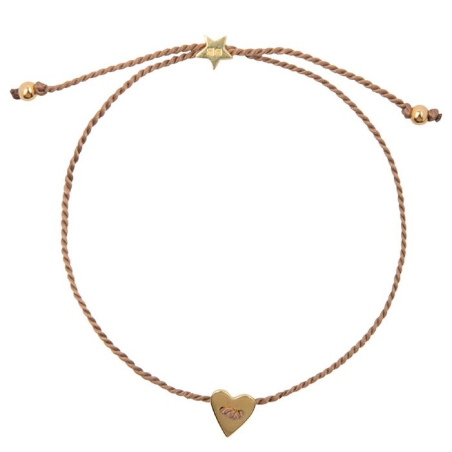 Armbanden Betty Bogaers | Resin Heart Bracelet Plain Gold