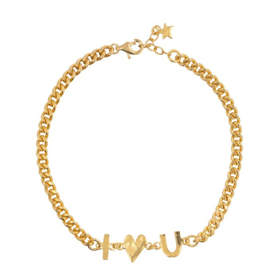 Armbanden Betty Bogaers | I Love You Chain Bracelet 17 Cm