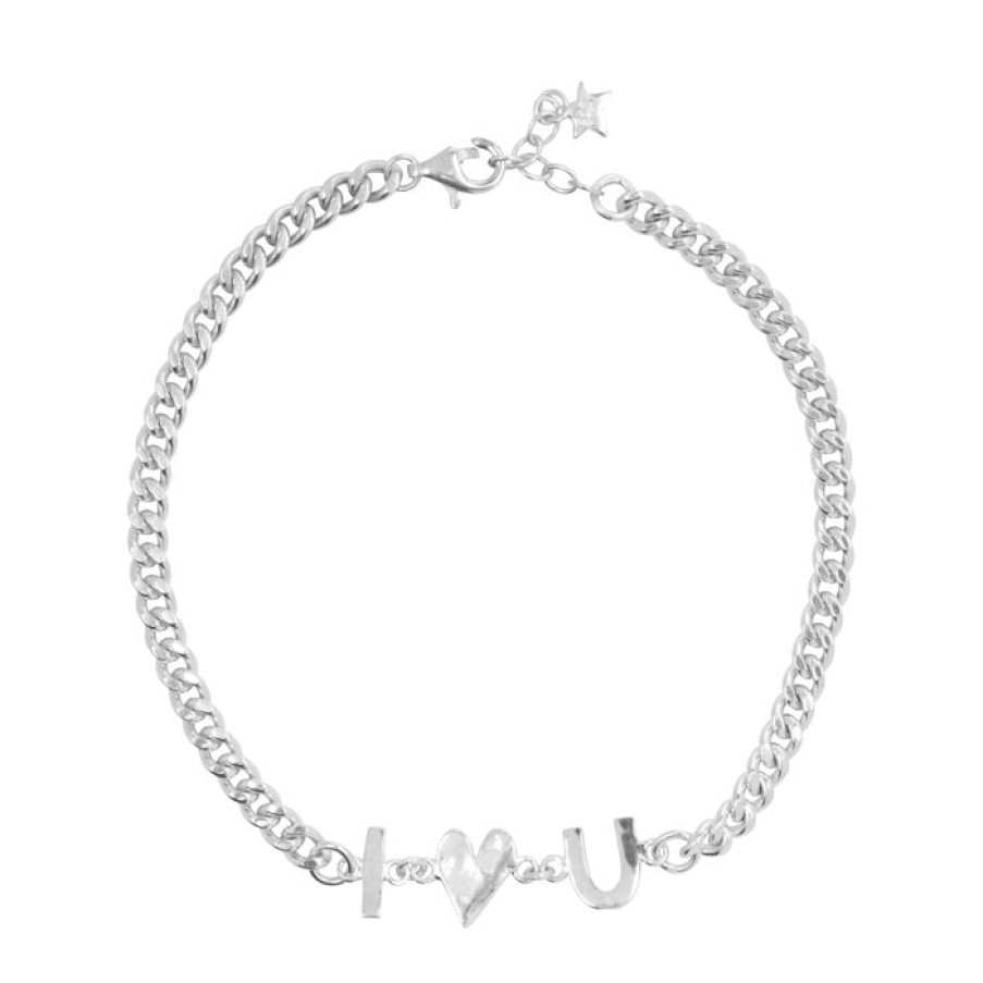 Armbanden Betty Bogaers | I Love You Chain Bracelet 17 Cm