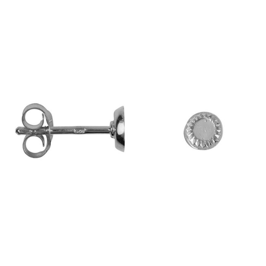 Oorbellen Betty Bogaers | Ribbed Circle Stud Earring