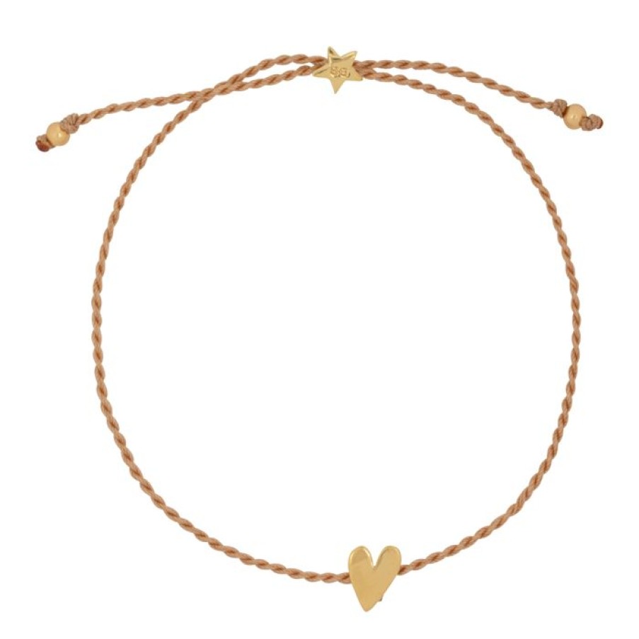 Armbanden Betty Bogaers | Hammered Heart Rope Bracelet