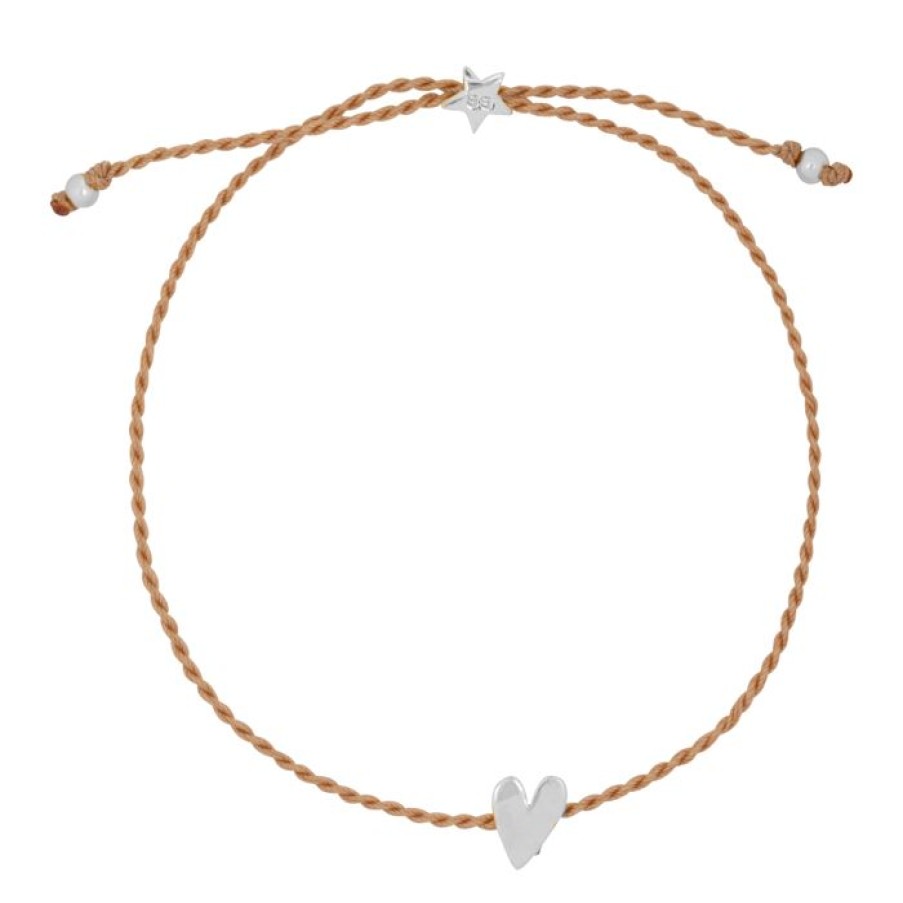 Armbanden Betty Bogaers | Hammered Heart Rope Bracelet