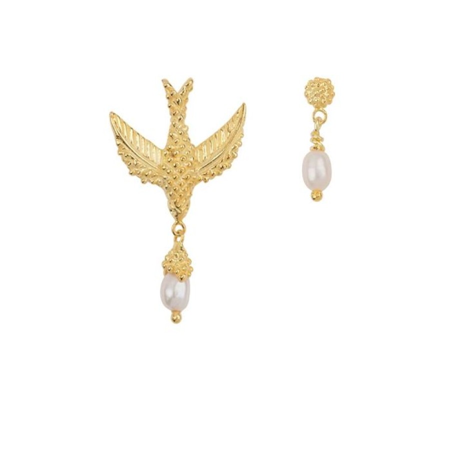 Oorbellen Betty Bogaers | Bird Pearl Earring