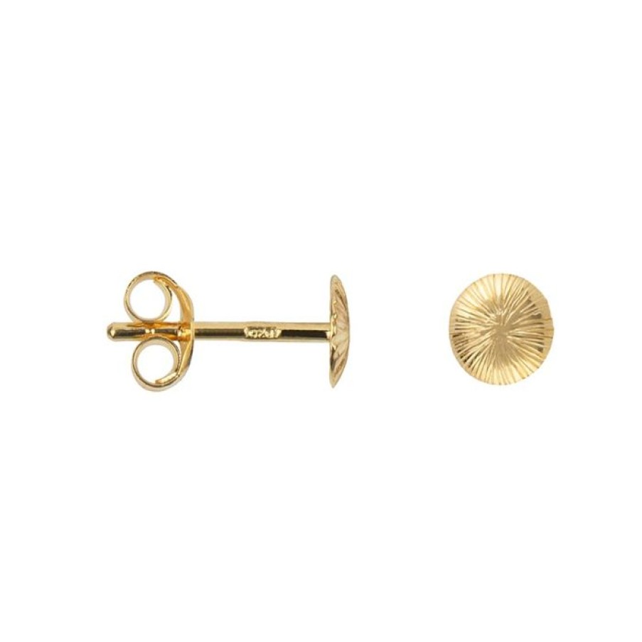 Oorbellen Betty Bogaers | Ribbed Medium Moon Stud Earring