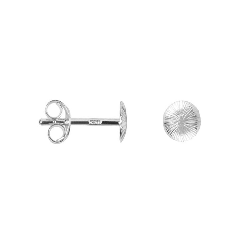 Oorbellen Betty Bogaers | Ribbed Medium Moon Stud Earring