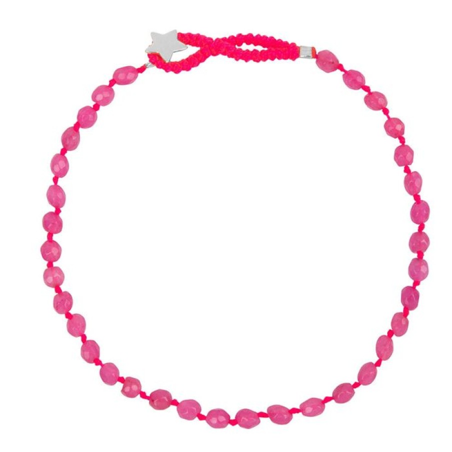 Armbanden Betty Bogaers | Neon Pink Beads Bracelet