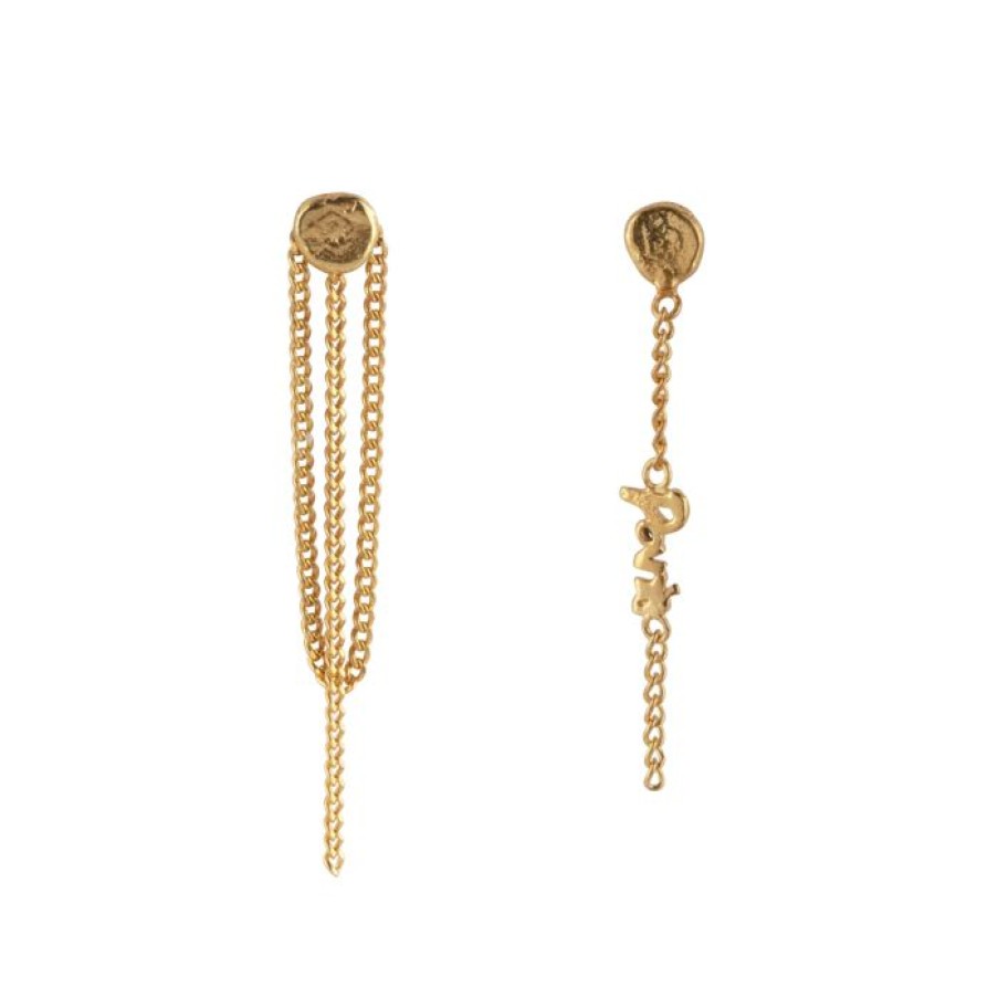 Oorbellen Betty Bogaers | Small Paris Stud Chain Earring