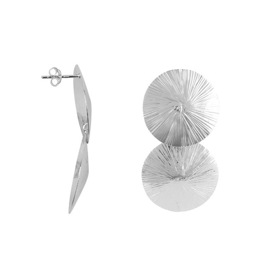 Oorbellen Betty Bogaers | Ribbed Double Full Moon Earring