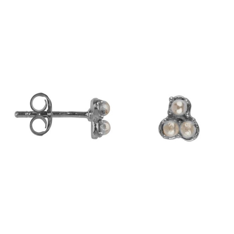 Oorbellen Betty Bogaers | Three Pearl Stud Earring