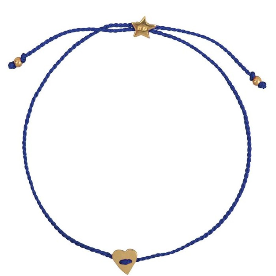 Gelegenheden Betty Bogaers | Plain Heart Bracelet Kobalt