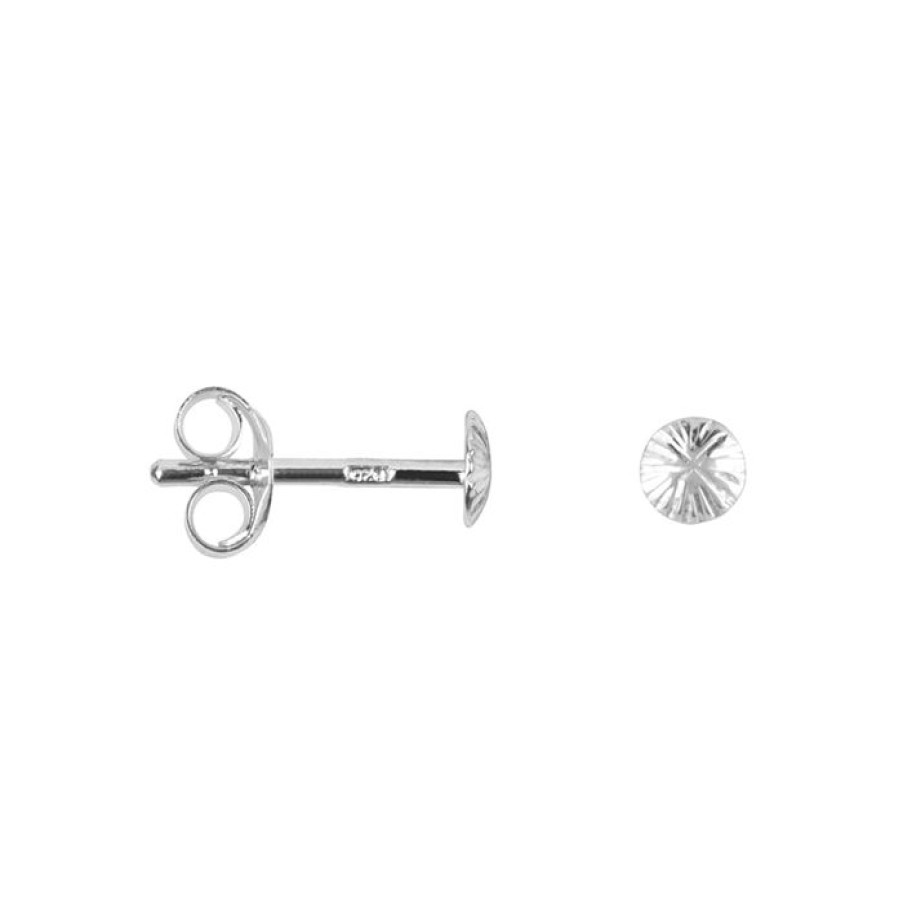 Oorbellen Betty Bogaers | Ribbed Mini Moon Stud Earring