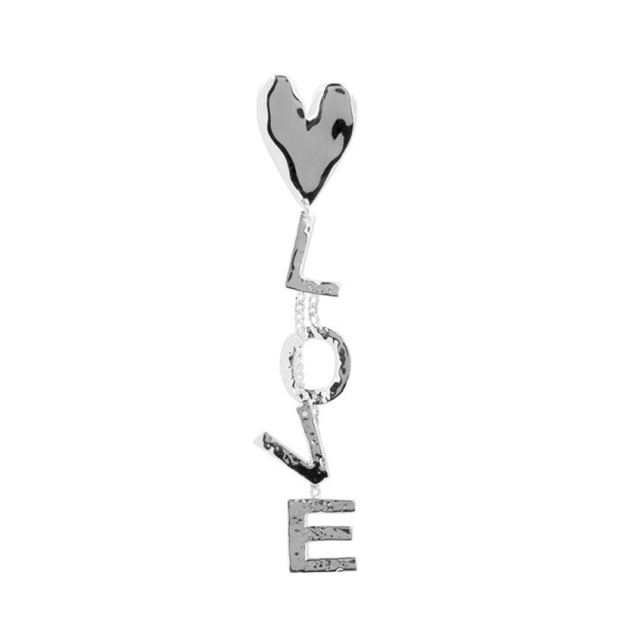 Oorbellen Betty Bogaers | Heart Letter Love Stud Earring (One Piece)