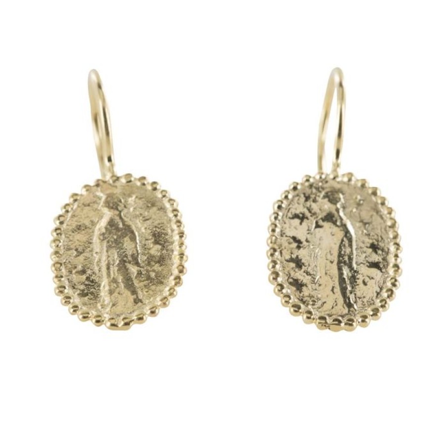 Materiaal Betty Bogaers | Oval Maria Coin Hook Earring