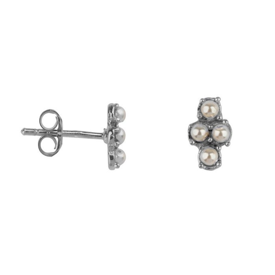 Oorbellen Betty Bogaers | Four Pearl Stud Earring