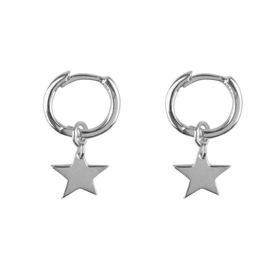 Oorbellen Betty Bogaers | Small Hoop Star Earring