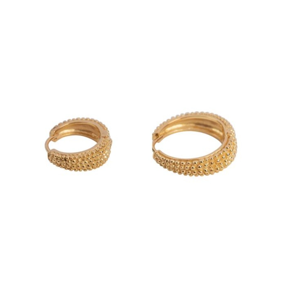 Gelegenheden Betty Bogaers | Big And Small Dotted Hoop Earring