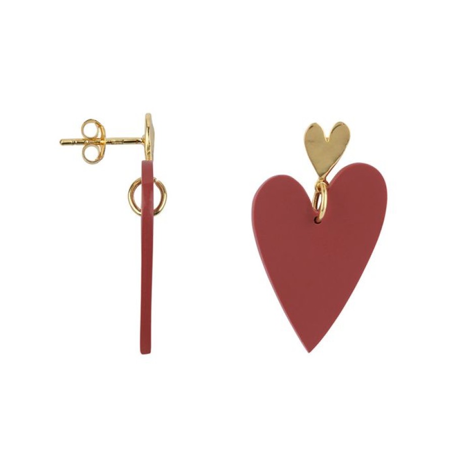 Oorbellen Betty Bogaers | Red Heart Earring