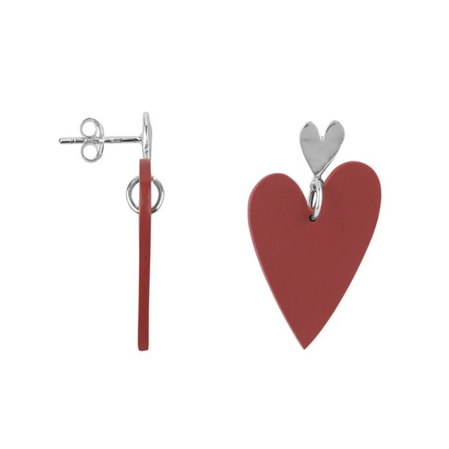 Oorbellen Betty Bogaers | Red Heart Earring