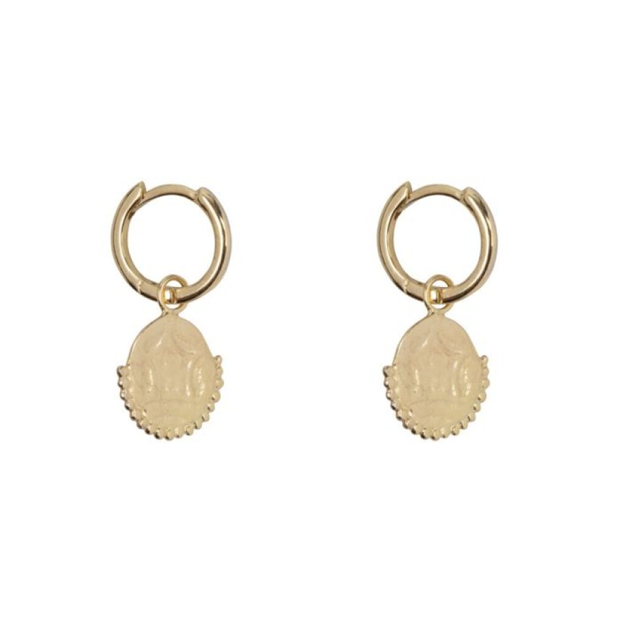 Oorbellen Betty Bogaers | Old Coin Small Hoop Earring Gold