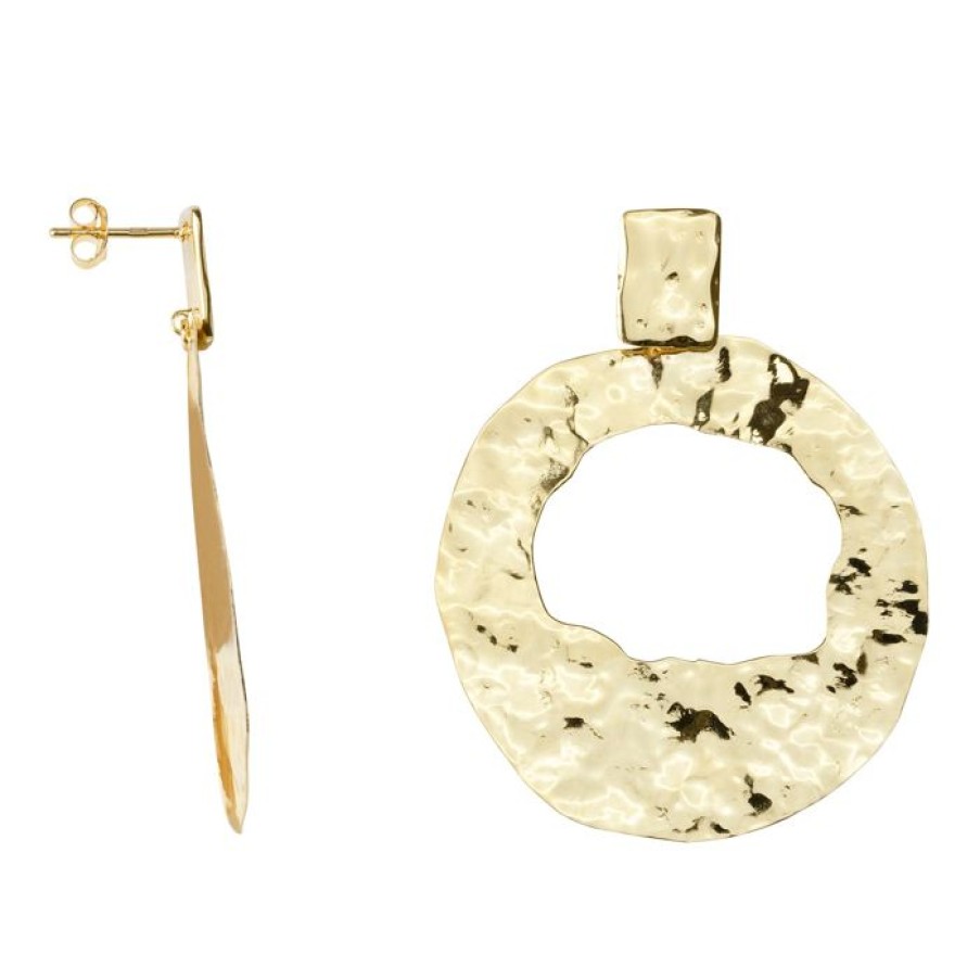 Oorbellen Betty Bogaers | Folded Open Circle Stud Earring