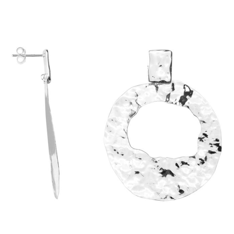 Oorbellen Betty Bogaers | Folded Open Circle Stud Earring