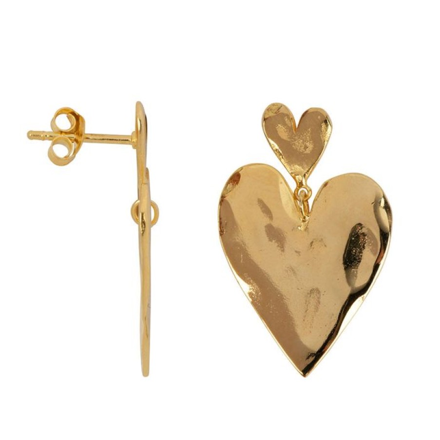 Oorbellen Betty Bogaers | Double Heart Stud Earring