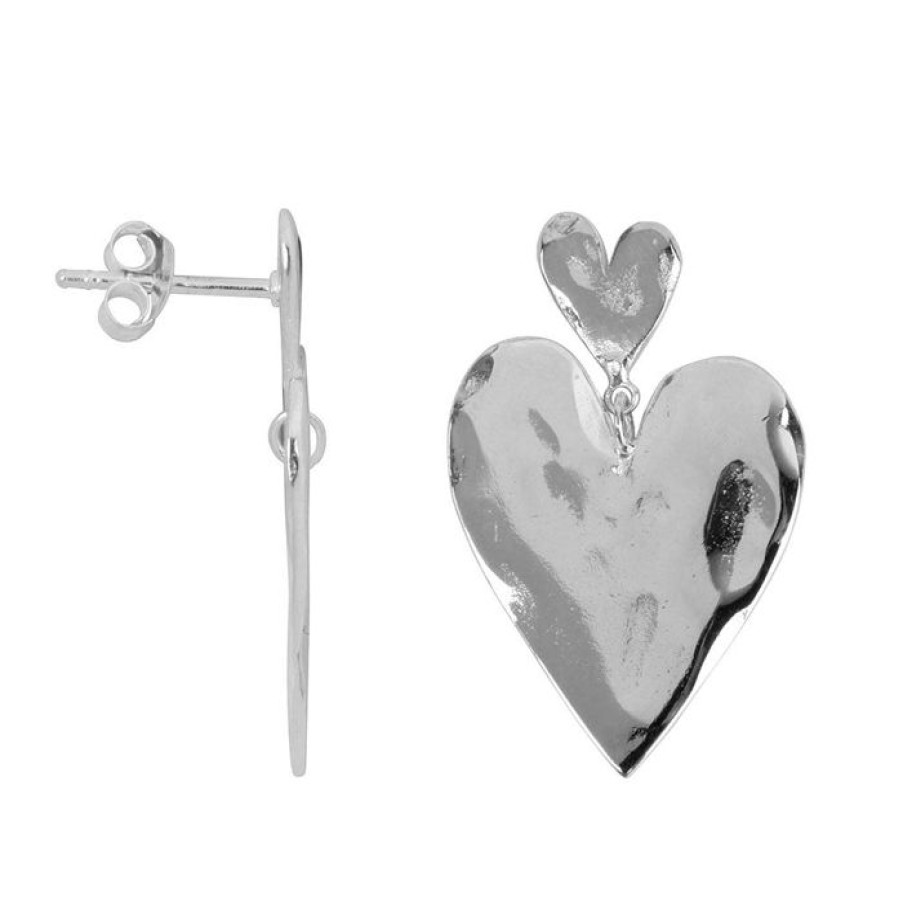 Oorbellen Betty Bogaers | Double Heart Stud Earring